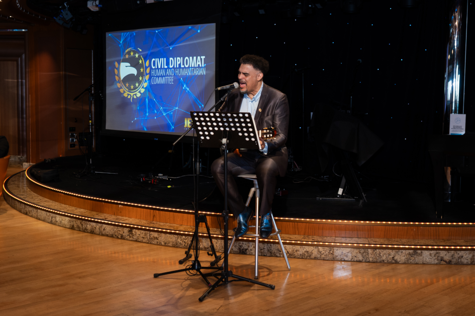 Image of Nil Lus the singer and Civil Diplomat Jethro International Organization and Civil Humanitarian Diplomacy