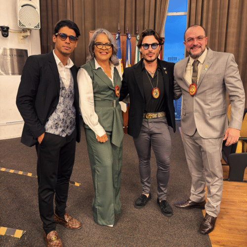 Image of Túlio Vitty Civil Diplomat and Expansion Director of Jethro International with Elisangela Dias, Diego Dias and Raynner Silveira